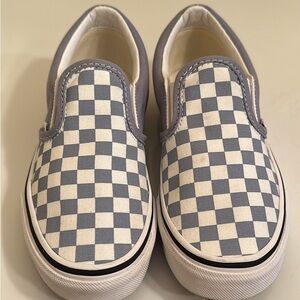 Big kids Vans checked slip on shoes